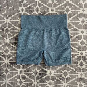 EUC Aoxjox Blue Women's Bike Shorts Snatched waist flattering never worn